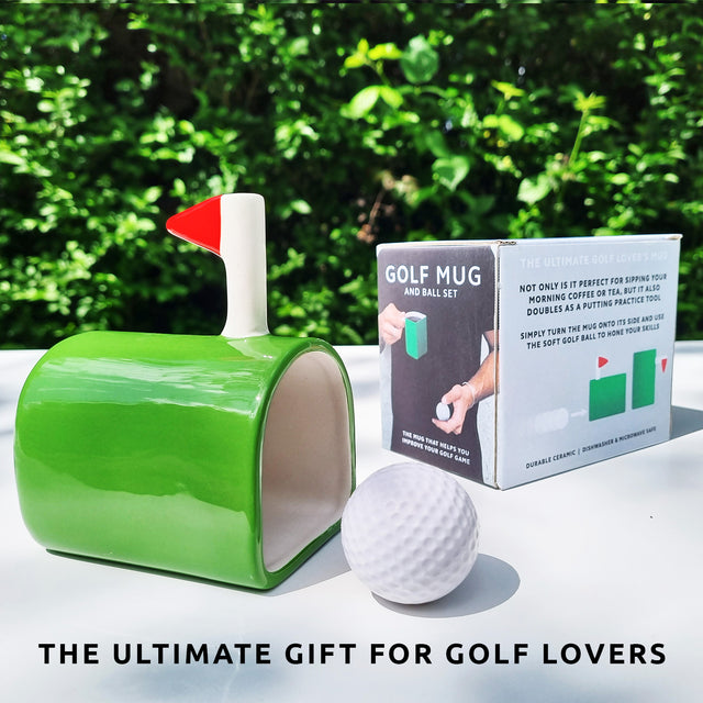 Golf mug and ball set by Pikkii - the ultimate gift for golf lovers