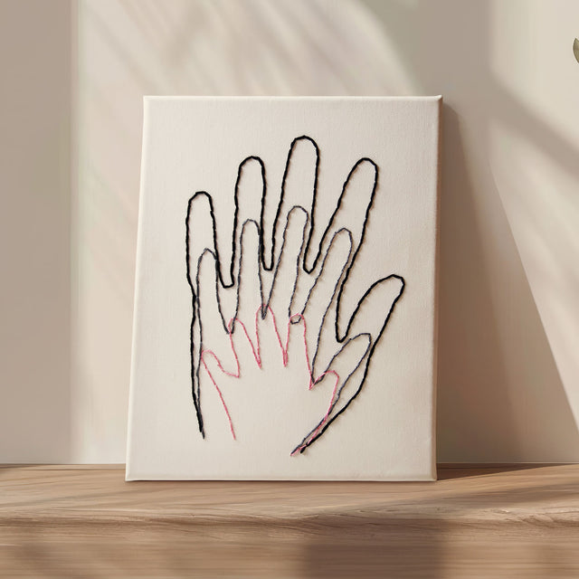 Our Hands Stitch Canvas Wall Art