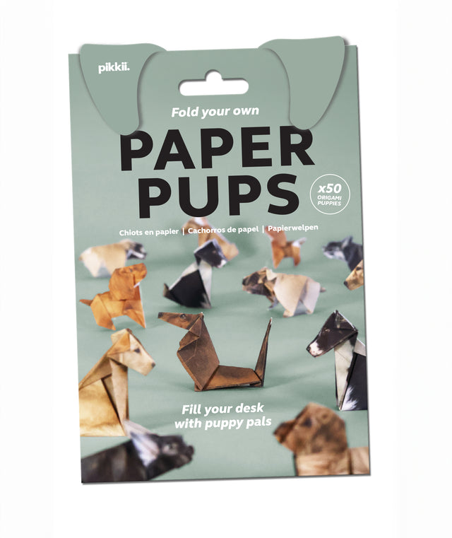 Fold Your Own Paper Pups Packaging