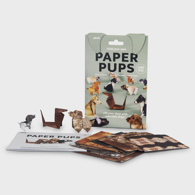 Paper Pups Origami Dog Kit Contents by Pikkii