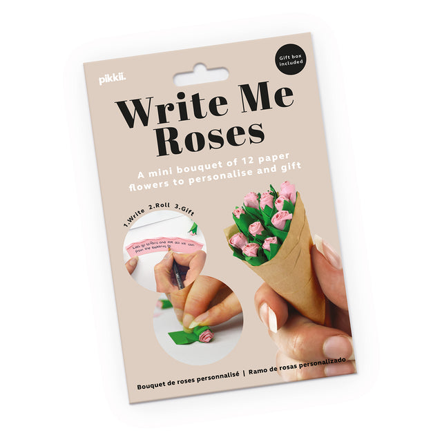 Write Me Roses Personalised Paper Flower Bouquet Packaging by Pikkii
