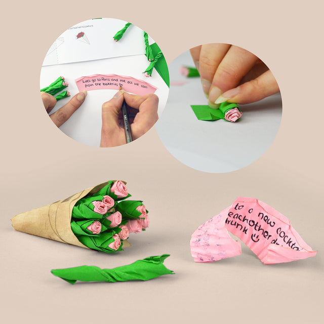 Write Me Roses Personalised Paper Flowers Bouquet by Pikkii