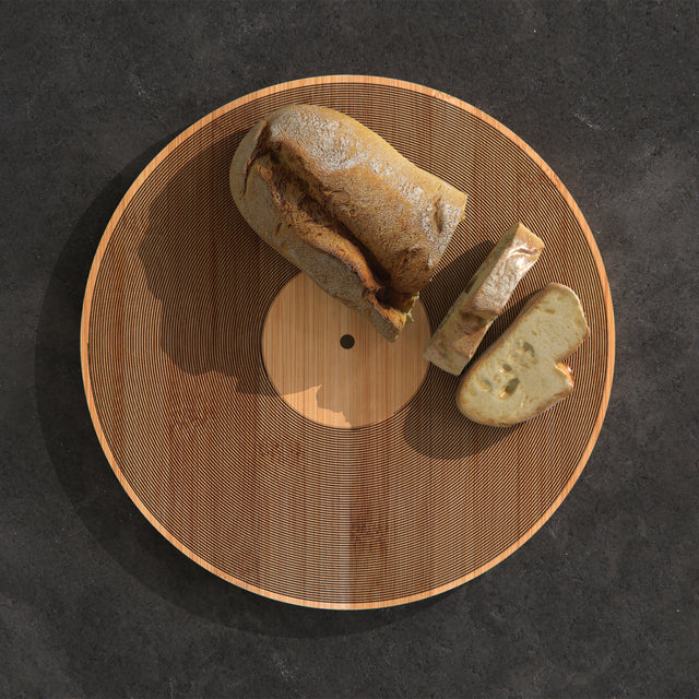 12 inch record bamboo chopping board
