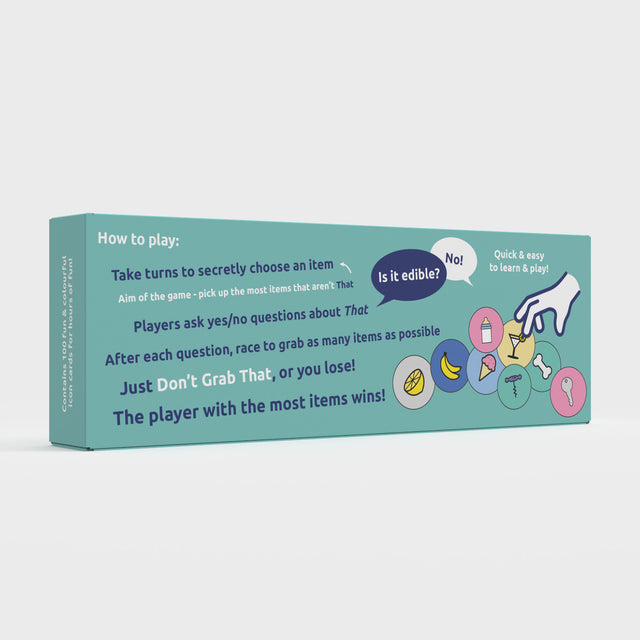 Don't Grab That Game by Pikkii Packaging Back on Grey Background