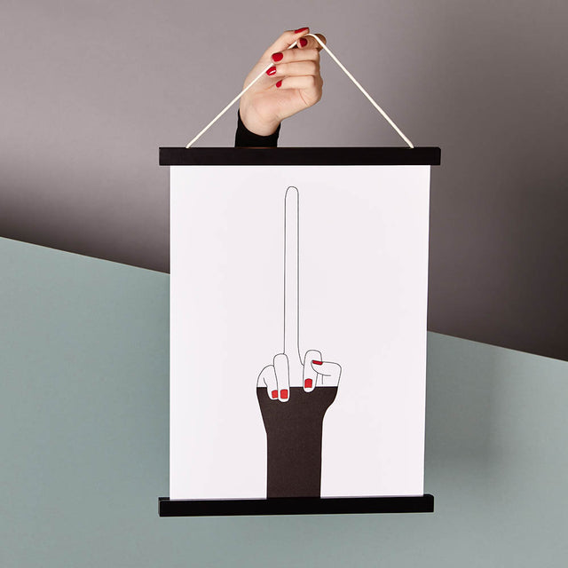 LONG MIDDLE FINGER ART PRINT