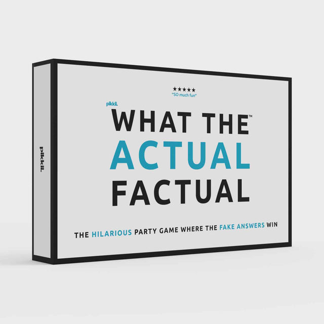 What The Actual Factual™ by Pikkii - Front of Packaging, The Hilarious Party Game Where The Fake Answers Win