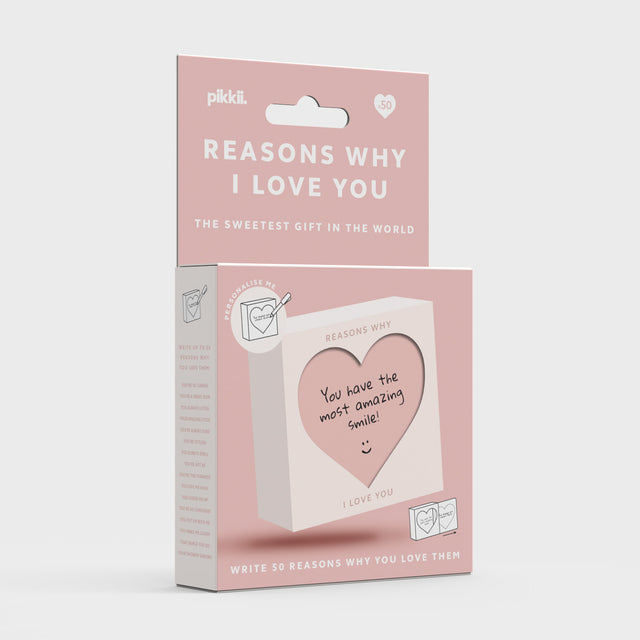 Reasons why I love you slide box by Pikkii packaging front