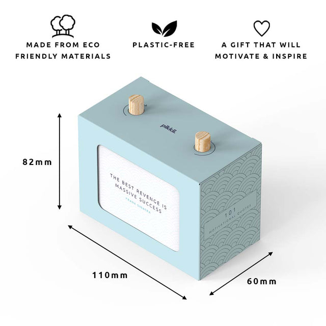 101 Motivational Quotes Scroll Box dimensions and eco credentials