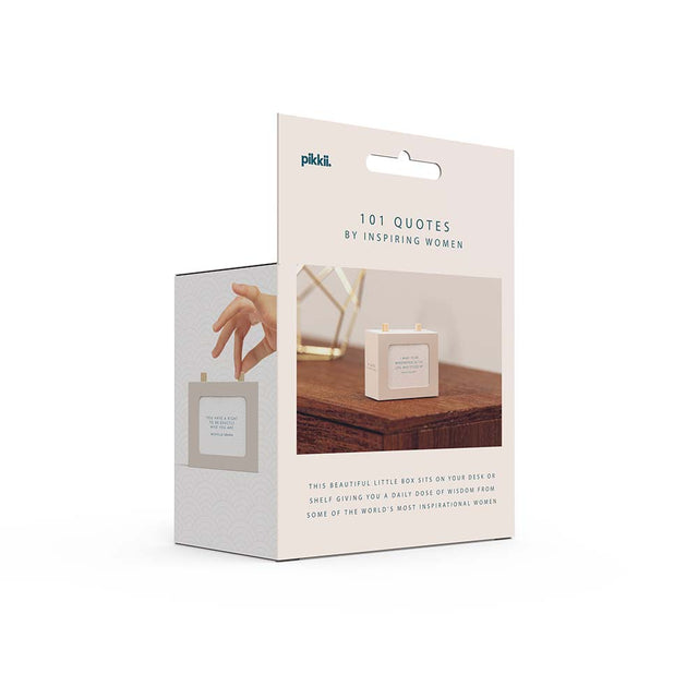 Pikkii 101 Quotes by Inspiring Women packaging back on white background