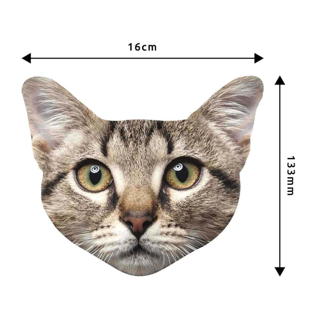 Pikkii Cat fun microfiber cloth measurements  on white background