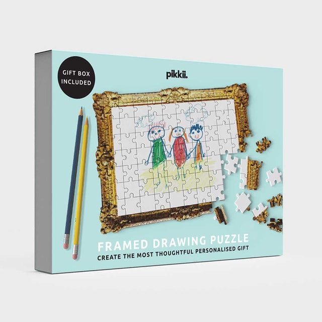 Pikkii framed drawing blank jigsaw puzzle Gift Packaging Front
