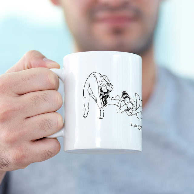 I do Yoga Mug Being Held by Man