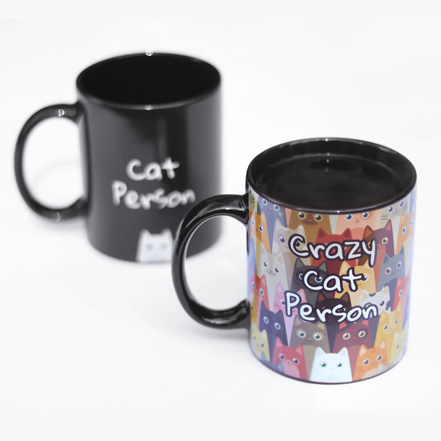 Crazy Cat Person Heat Change Mug