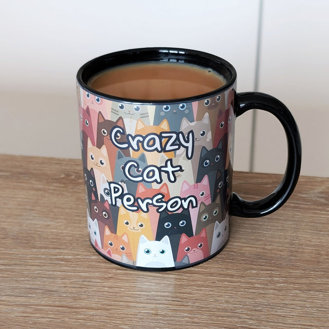 Crazy Cat Person Heat Change Mug
