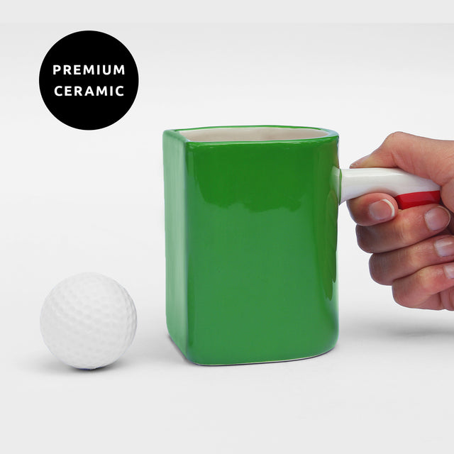 Golf mug and ball set by Pikkii made from premium ceramic