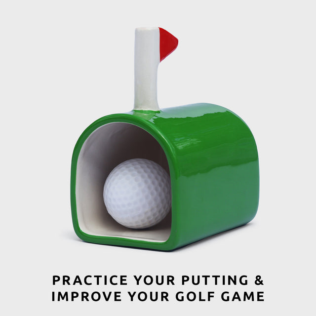 Golf mug and ball set by Pikkii - practice your putting and improve your golf game