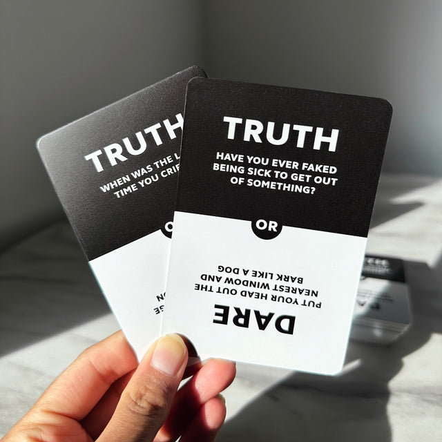 Truth or Dare Playing Cards by Pikkii in Hand