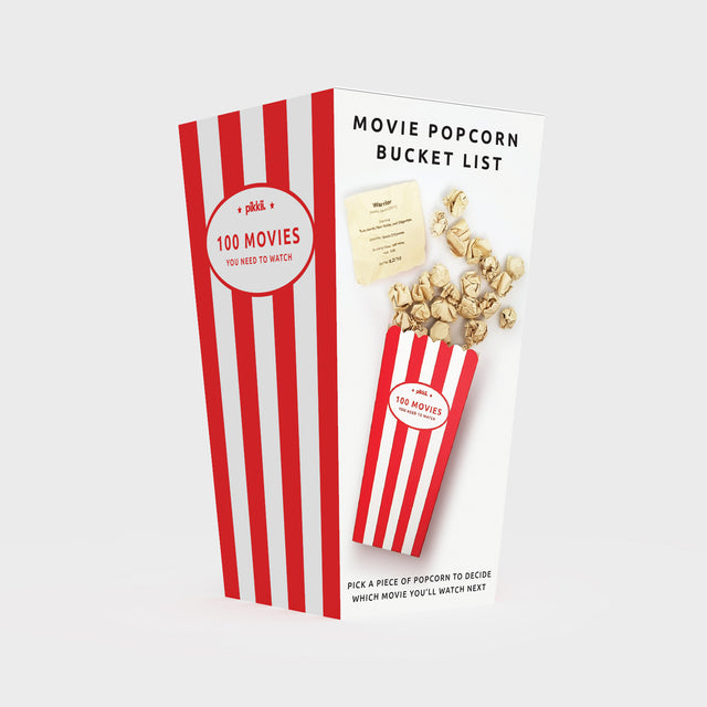 Movie Popcorn Bucket List Packaging Front