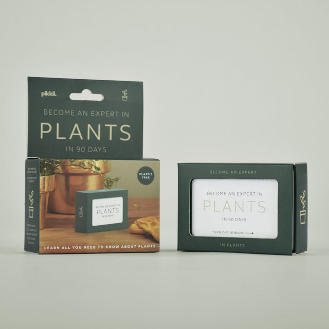 Become an expert in plants in 90 days slide box and packaging by Pikkii on green background