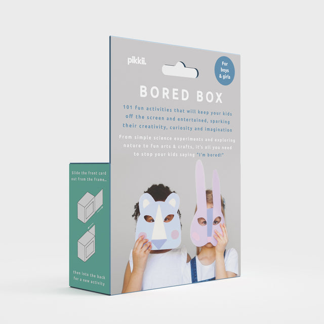 Bored box by Pikkii packaging back