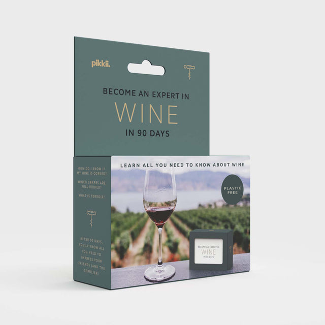 Become an expert in wine in 90 days slide box by Pikkii packaging front