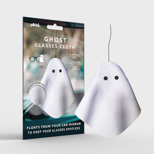 Ghost Glasses Cloth by Pikkii Packaging Front on Grey Background