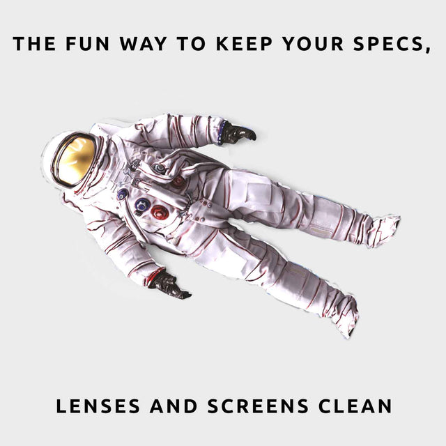 Pikkii Fun Microfiber Cloth - Astronaut Cloth The Fun Way To Keep Your Specs, Lenses and Screens Clean (Floating)