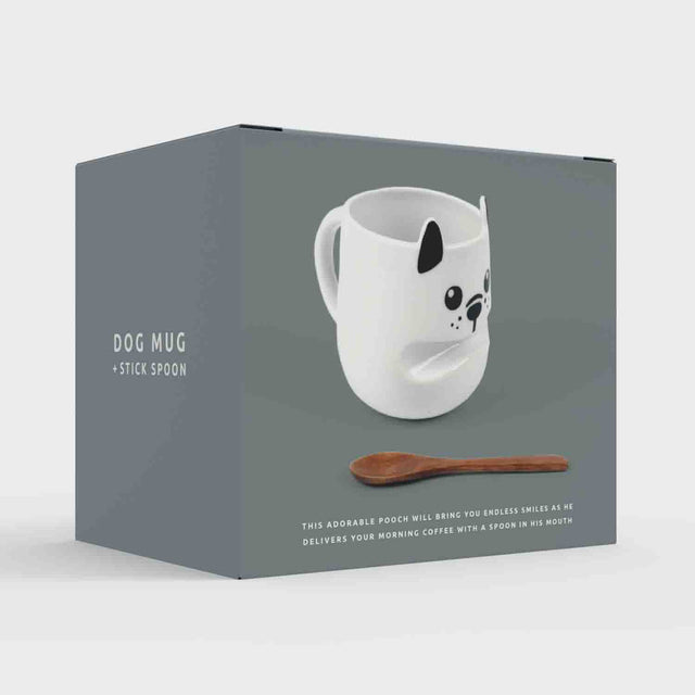 Pikkii - Dog Mug + Stick Spoon - Back of Packaging