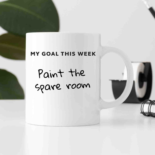 Pikkii - My Goal This Week Mug + Pen - Paint The Spare Room