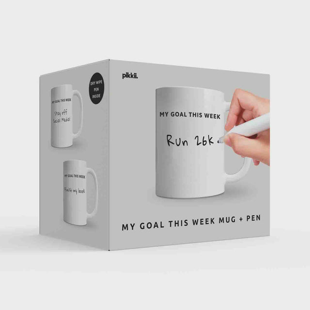 Pikkii - My Goal This Week Mug + Pen - Front of Packaging