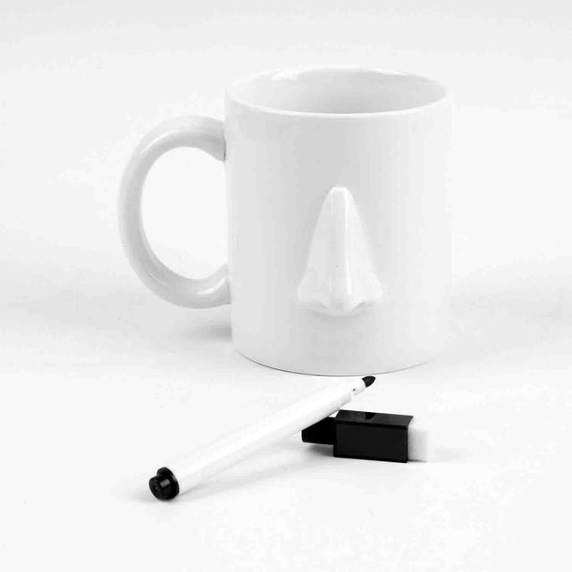 Pikkii - My Mood Today Mug and Pen - Blank Nose Mug and Pen Before Customising