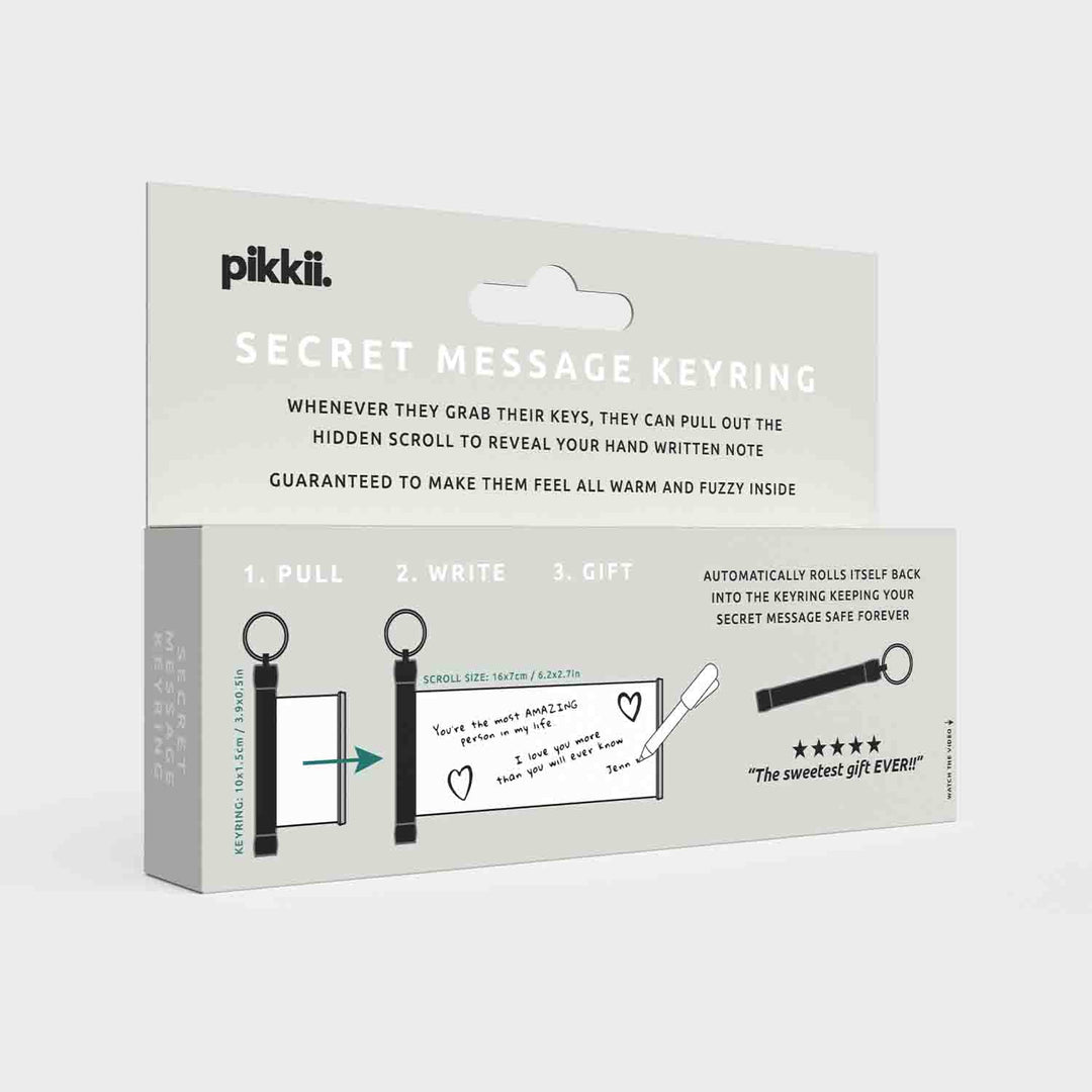 Secret Message Scroll Keyring | Write A Note They’ll Cherish Forever ...