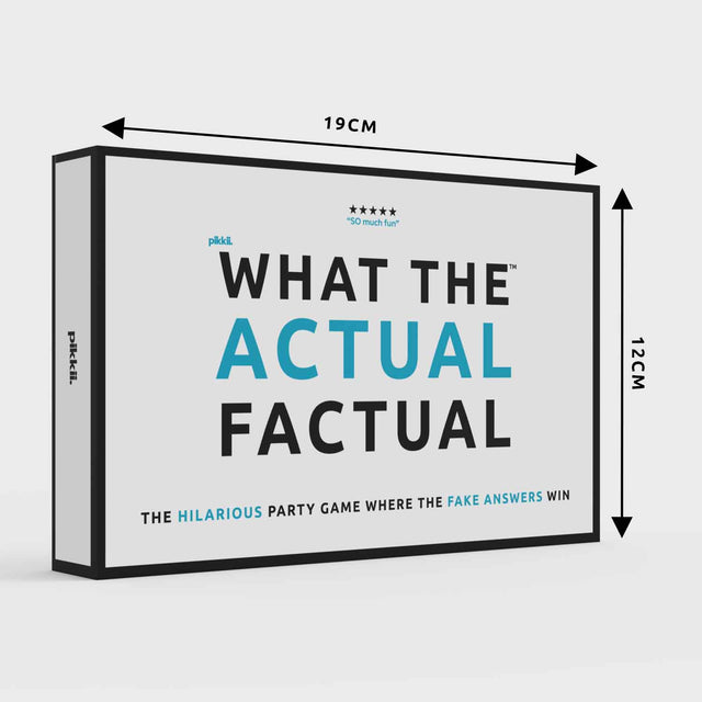 WTAF What the Actual Factual Party Game Box Dimensions