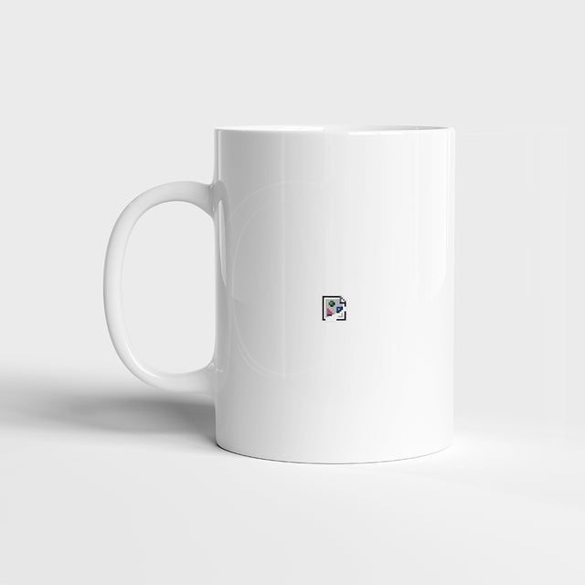 Broken image mug on white