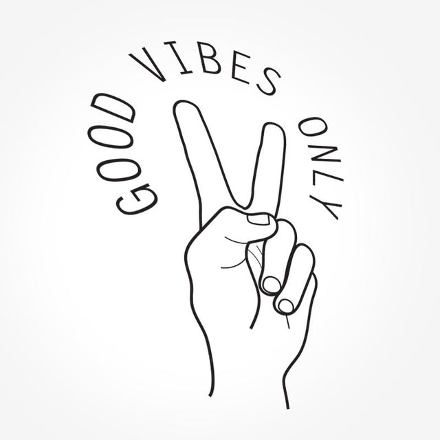 Good Vibes Only Decal Sticker Artwork on white