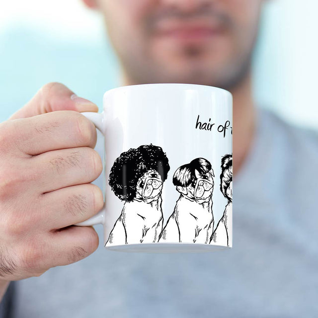 Hair of the Dog Design Mug being held by a man