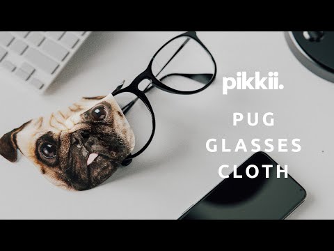 Pug Microfiber Cloth for Glasses, Screens, Lenses and Sunglasses by Pikkii Video
