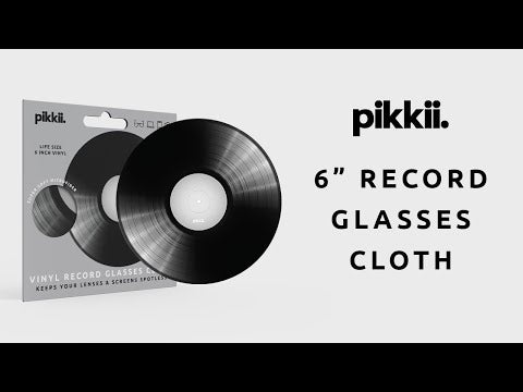 6 Inch Vinyl Record Microfiber Glasses Cloth by Pikkii Video