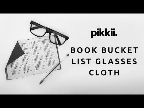 Book Bucket List Glasses Microfiber Cloth by Pikkii Video