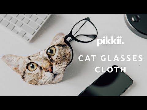 Cat Microfiber Lens Cleaning Cloth Video by Pikkii