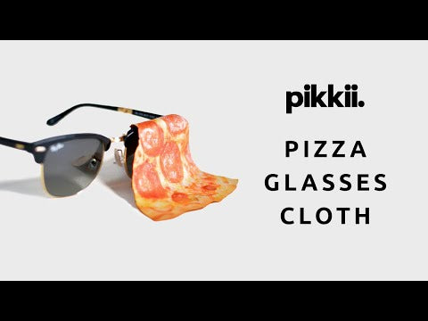 Pepperoni Pizza Slice Microfiber Glasses Cloth by Pikkii Video