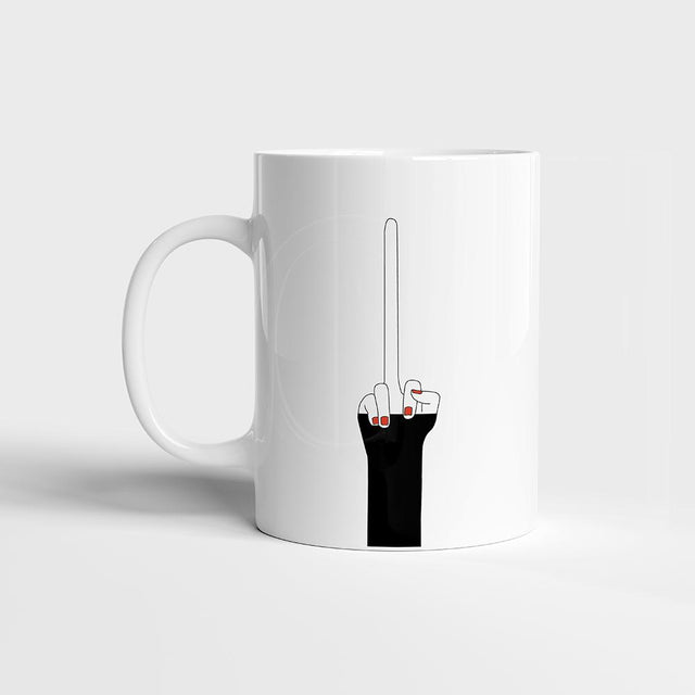 Pikkii Up Yours Long Middle Finger Coffee Mug