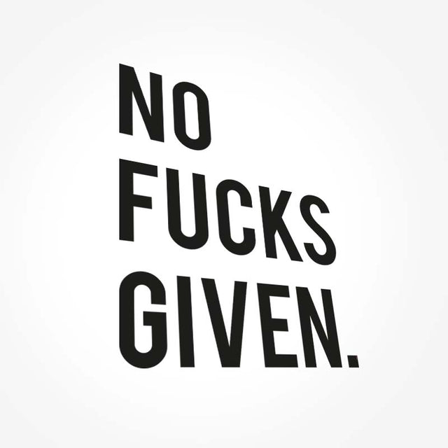 No Fucks Given Artwork on white