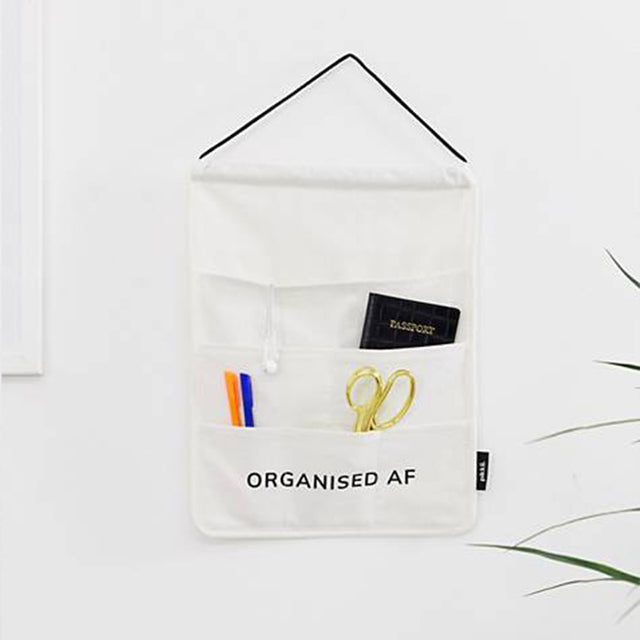 Organised AF Hanging Pocket Wall Organiser Hanging on Wall