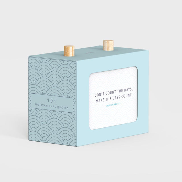 101 Motivational Quotes Scroll Box with Wooden Pegs by Pikkii