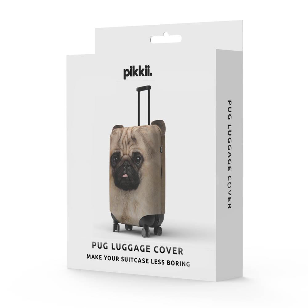 Animal Luggage Covers Transform Your Suitcase into a Pug or Cat Pikkii