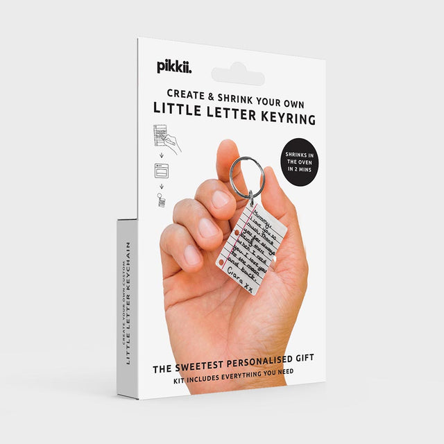Write and Shrink your own Mini Lined Letter Keyring Kit by Pikkii