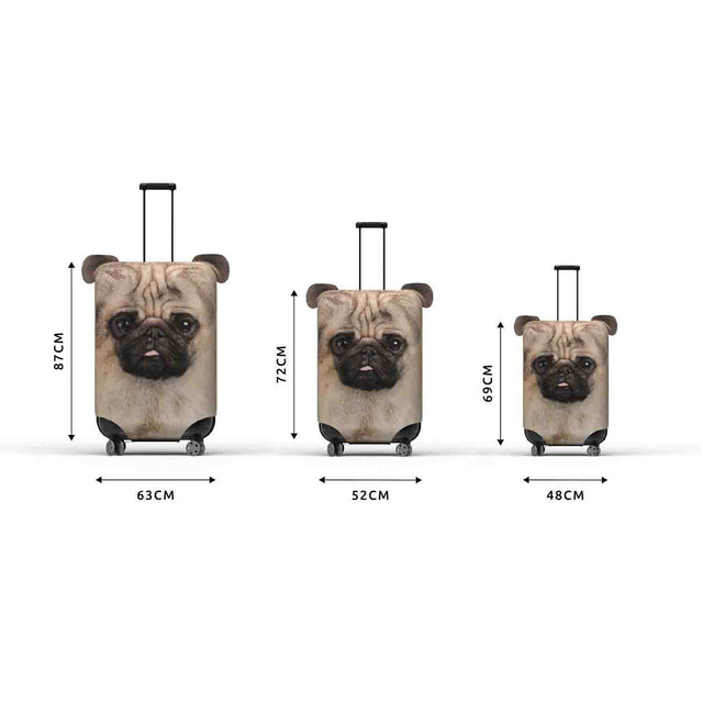 Pug Animal Luggage Cover 🧳