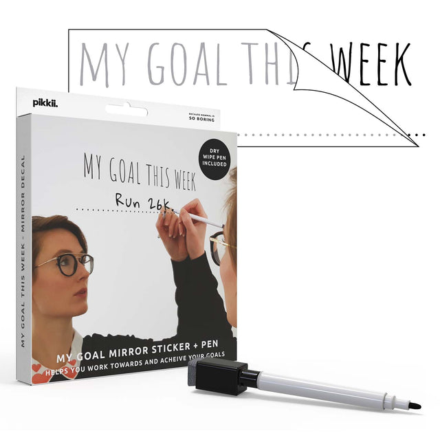My Goal This Week Motivational Mirror Sticker and Pen Kit