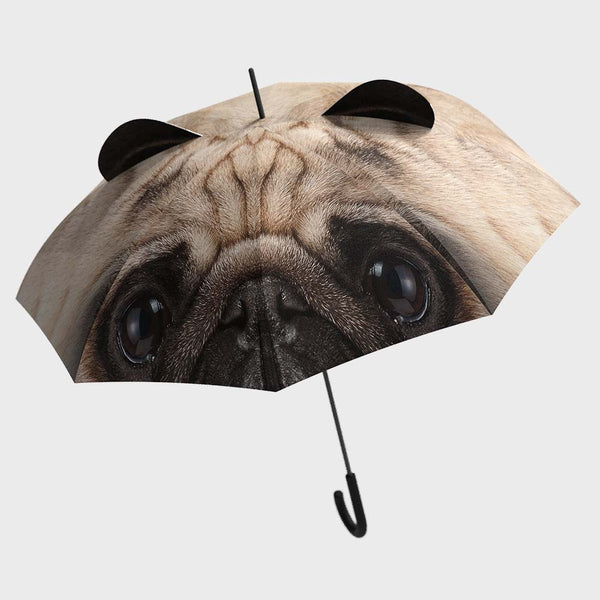 Pug Cat Umbrellas With Ears Fun Animal Umbrella with Ears Pikkii